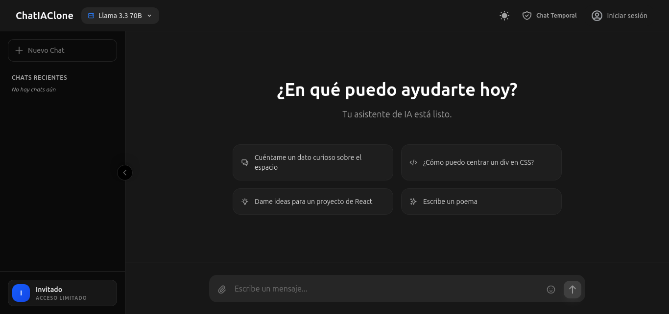 Imagen del proyecto Chat AI